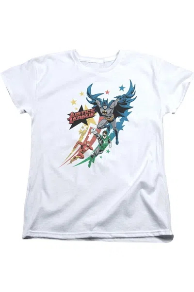 GILDAN JUSTICE LEAGUE OF AMERICA ALLEGIANCE SHORT SLEEVE WOMENS TEE / T-SHIRT
