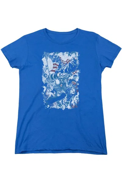 GILDAN JUSTICE LEAGUE OF AMERICA AMERICAN JUSTICE SHORT SLEEVE WOMENS TEE / T-SHIRT