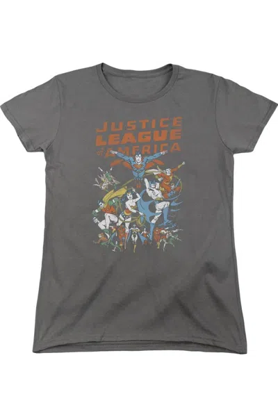 GILDAN JUSTICE LEAGUE OF AMERICA BIG GROUP SHORT SLEEVE WOMENS TEE / T-SHIRT