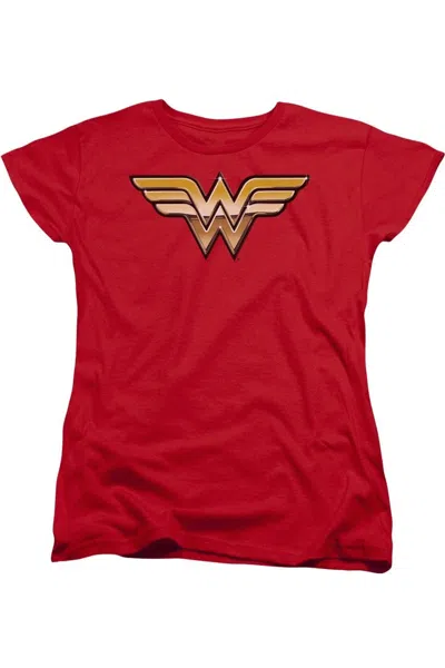 GILDAN JUSTICE LEAGUE OF AMERICA GOLDEN SHORT SLEEVE WOMENS TEE / T-SHIRT