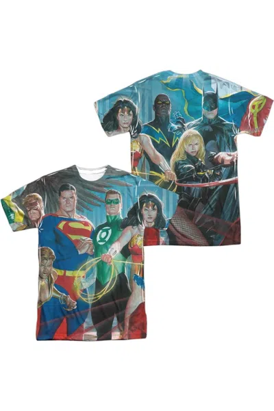 GILDAN JUSTICE LEAGUE OF AMERICA LEAGUE OF HEROES (FRONT/BACK PRINT) SHORT SLEEVE ADULT POLY CREW TEE / T-S