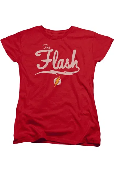 GILDAN JUSTICE LEAGUE OF AMERICA OLD SCHOOL FLASH SHORT SLEEVE WOMENS TEE / T-SHIRT