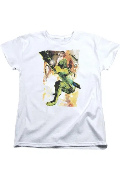 GILDAN JUSTICE LEAGUE OF AMERICA PAINTED ARCHER SHORT SLEEVE WOMENS TEE / T-SHIRT