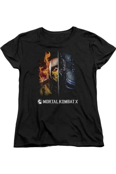GILDAN MORTAL KOMBAT FIRE AND ICE SHORT SLEEVE WOMENS TEE / T-SHIRT