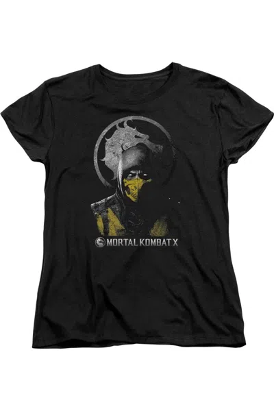 GILDAN MORTAL KOMBAT X SCORPION BUST SHORT SLEEVE WOMENS TEE / T-SHIRT