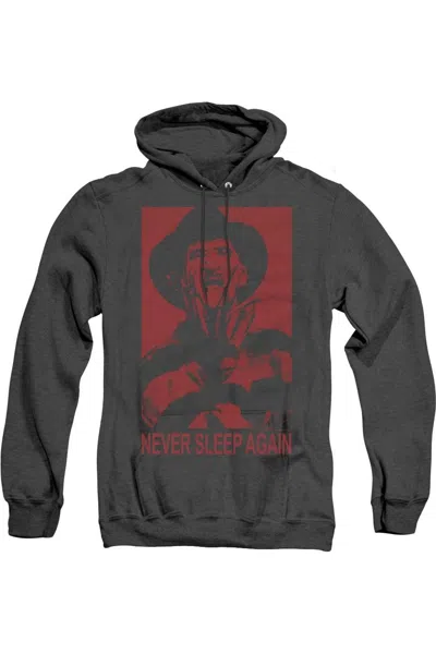 GILDAN NIGHTMARE ON ELM STREET NEVER SLEEP AGAIN ADULT HEATHER HOODIE / HOODED SWEATSHIRT