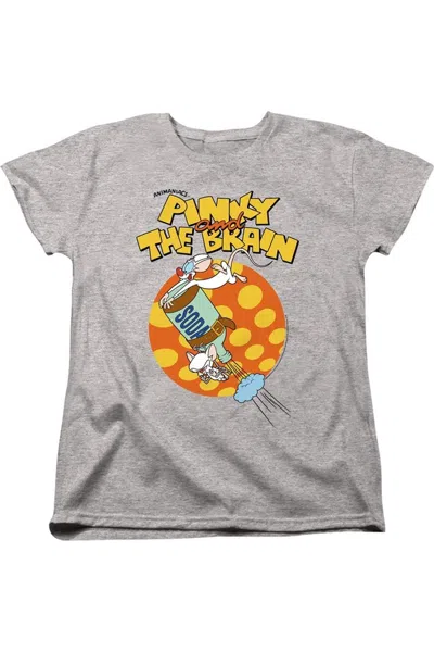 GILDAN PINKY AND THE BRAIN SODA SHORT SLEEVE WOMEN´S TEE / T-SHIRT
