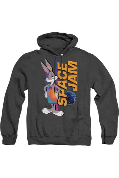 GILDAN SPACE JAM 2 BUGS STANDING ADULT HEATHER HOODIE / HOODED SWEATSHIRT
