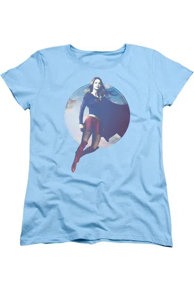 GILDAN SUPERGIRL CLOUDY CIRCLE SHORT SLEEVE WOMENS TEE / T-SHIRT