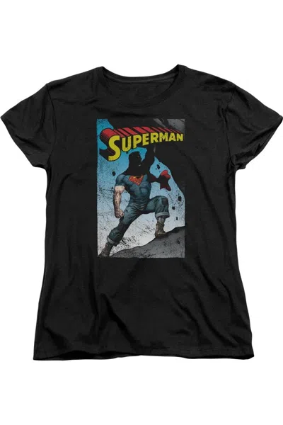 GILDAN SUPERMAN ALTERNATE SHORT SLEEVE WOMENS TEE / T-SHIRT