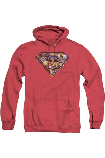 GILDAN SUPERMAN AMERICAN WAY ADULT HEATHER HOODIE / HOODED SWEATSHIRT