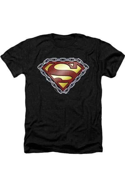 GILDAN SUPERMAN CHAINED SHIELD ADULT HEATHER TEE / T-SHIRT