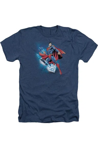 GILDAN SUPERMAN CRYSTALLIZE ADULT HEATHER TEE / T-SHIRT