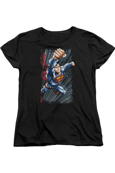 GILDAN SUPERMAN FASTER THAN SHORT SLEEVE WOMENS TEE / T-SHIRT