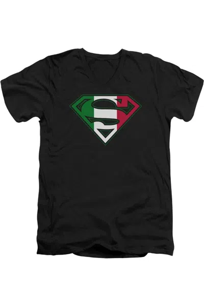 GILDAN SUPERMAN ITALIAN SHIELD SHORT SLEEVE ADULT V NECK TEE / T-SHIRT