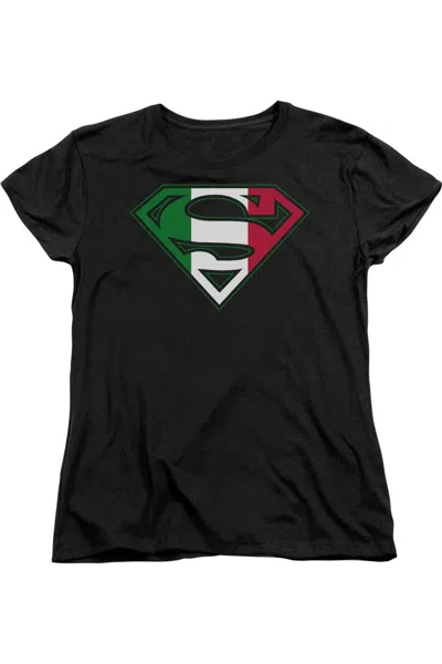 GILDAN SUPERMAN ITALIAN SHIELD SHORT SLEEVE WOMENS TEE / T-SHIRT