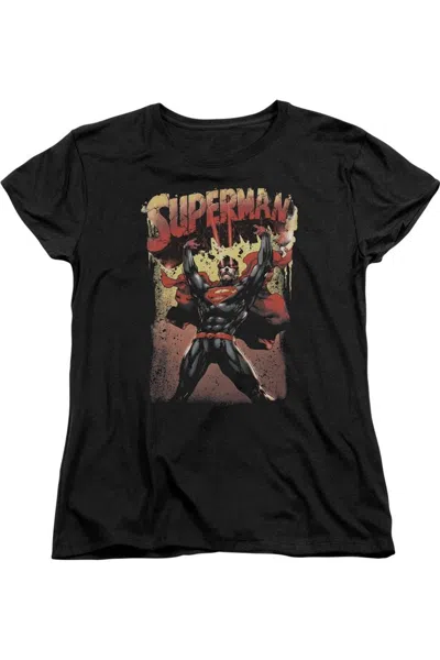 GILDAN SUPERMAN LIFT UP SHORT SLEEVE WOMENS TEE / T-SHIRT