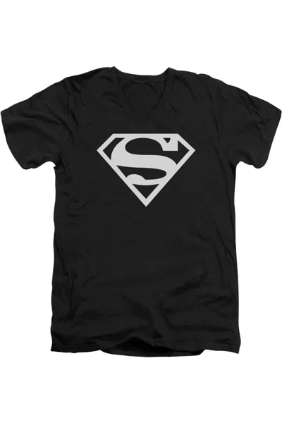 GILDAN SUPERMAN LOGO SHORT SLEEVE ADULT V NECK PREMIUM COTTON TEE / T-SHIRT