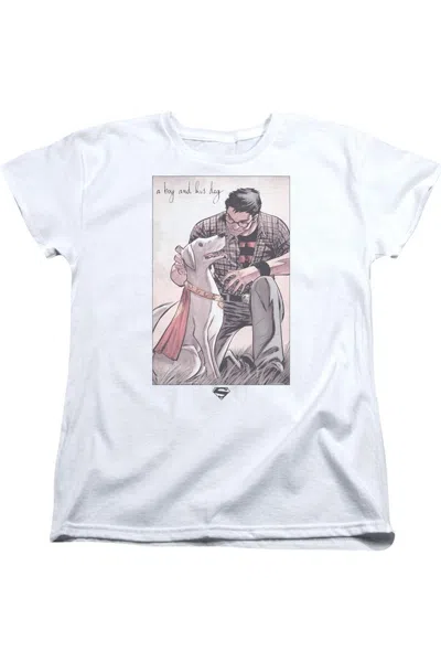 GILDAN SUPERMAN MANS BEST FRIEND SHORT SLEEVE WOMENS TEE / T-SHIRT