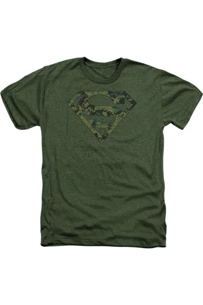 GILDAN SUPERMAN MARINE CAMO SHIELD ADULT HEATHER TEE / T-SHIRT