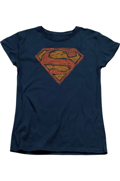 GILDAN SUPERMAN MESSY S SHORT SLEEVE WOMENS TEE / T-SHIRT