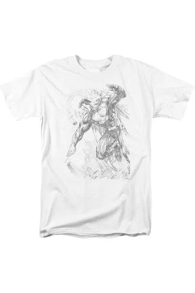 GILDAN SUPERMAN PENCIL CITY TO SPACE SHORT SLEEVE ADULT TEE / T-SHIRT