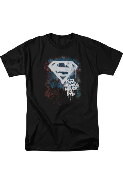 GILDAN SUPERMAN REAL HEROES NEVER DIE SHORT SLEEVE ADULT TEE / T-SHIRT