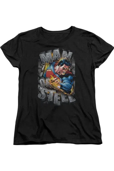 GILDAN SUPERMAN RIPPING STEEL SHORT SLEEVE WOMENS TEE / T-SHIRT