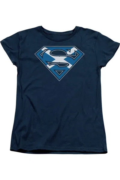 GILDAN SUPERMAN SCOTTISH SHIELD SHORT SLEEVE WOMENS TEE / T-SHIRT