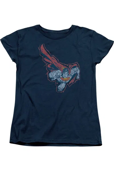 GILDAN SUPERMAN SCRIBBLE & SOAR SHORT SLEEVE WOMENS TEE / T-SHIRT