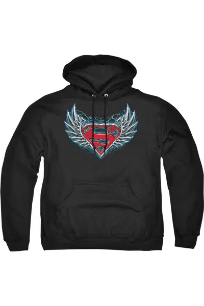 GILDAN SUPERMAN STEEL WINGS LOGO ADULT PULL OVER HOODIE / HOODED SWEATSHIRT
