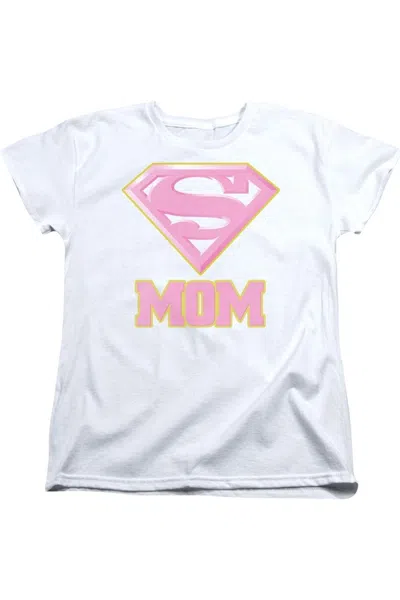 GILDAN SUPERMAN SUPER MOM PINK SHORT SLEEVE WOMENS TEE / T-SHIRT