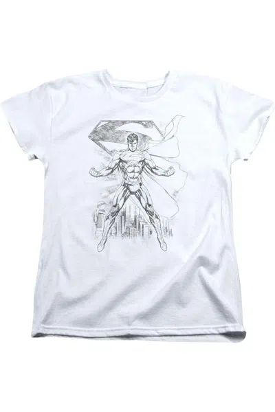GILDAN SUPERMAN SUPER SKETCH SHORT SLEEVE WOMENS TEE / T-SHIRT