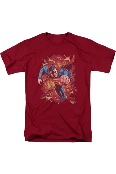 GILDAN SUPERMAN THROUGH FLAME SHORT SLEEVE ADULT TEE / T-SHIRT