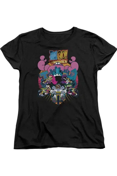 GILDAN TEEN TITANS GO TO THE MOVIES BURST THROUGH SHORT SLEEVE WOMEN´S TEE / T-SHIRT