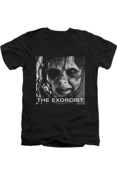 GILDAN THE EXORCIST REGAN APPROACH SHORT SLEEVE ADULT V NECK PREMIUM COTTON TEE / T-SHIRT