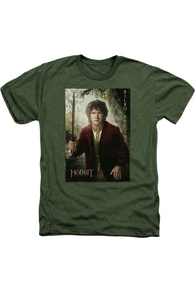 GILDAN THE HOBBIT BILBO POSTER ADULT HEATHER TEE / T-SHIRT