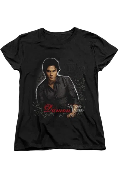 GILDAN VAMPIRE DIARIES DAMON SHORT SLEEVE WOMENS TEE / T-SHIRT
