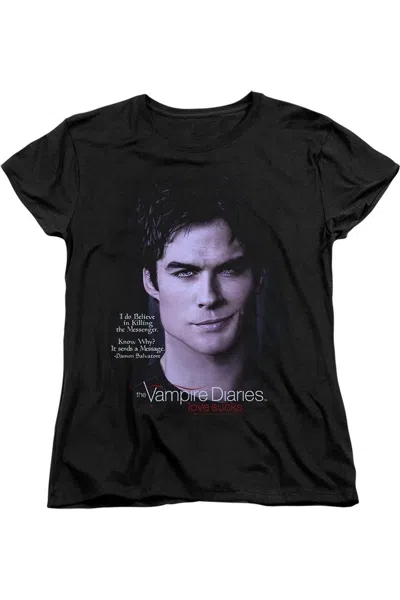 GILDAN VAMPIRE DIARIES MESSENGER SHORT SLEEVE WOMENS TEE / T-SHIRT