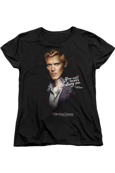 GILDAN VAMPIRE DIARIES NEVER DESTROY SHORT SLEEVE WOMENS TEE / T-SHIRT