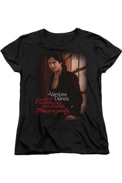 GILDAN VAMPIRE DIARIES THREES A PARTY SHORT SLEEVE WOMENS TEE / T-SHIRT