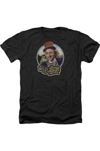 GILDAN WILLY WONKA AND THE CHOCOLATE FACTORY ITS SCRUMDIDDLYUMPTIOUS ADULT HEATHER TEE / T-SHIRT