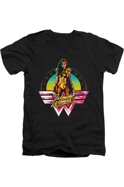 GILDAN WONDER WOMAN 84 COLOR POP SHORT SLEEVE ADULT V NECK PREMIUM COTTON TEE / T-SHIRT