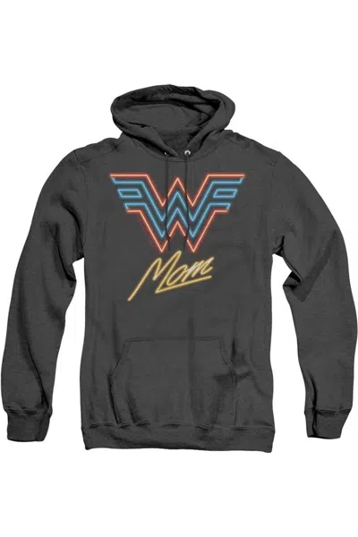 GILDAN WONDER WOMAN 84 WONDER MOM NEON ADULT HEATHER HOODIE / HOODED SWEATSHIRT