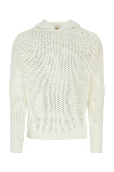 GIMAGUAS WHITE CROCHET BRIDGET SWEATSHIRT