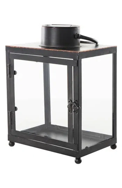 GINGER BIRCH STUDIO GINGER BIRCH STUDIO BLACK METAL CANDLE LANTERN