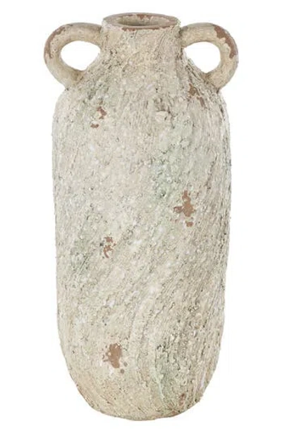 GINGER BIRCH STUDIO GINGER BIRCH STUDIO CREAM MAGNESIUM OXIDIZED VASE