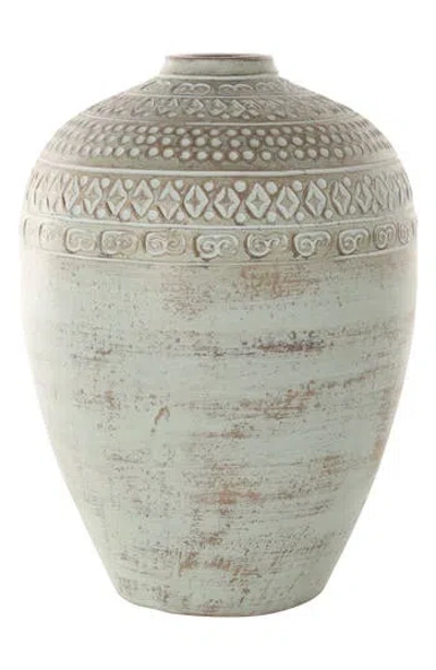 GINGER BIRCH STUDIO GINGER BIRCH STUDIO GREEN CERAMIC VASE