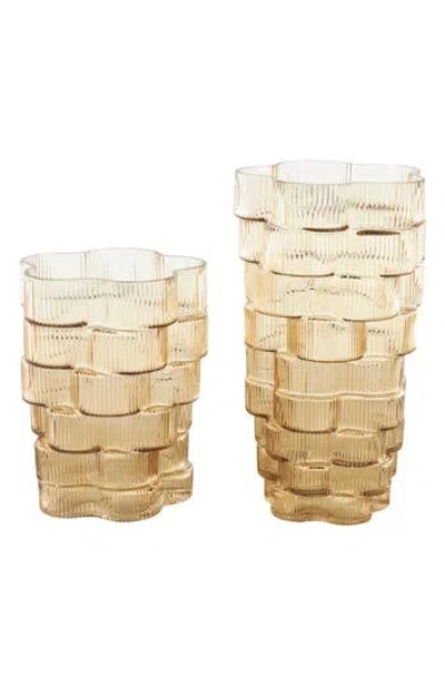 GINGER BIRCH STUDIO GINGER BIRCH STUDIO SET OF 2 GLASS VASES