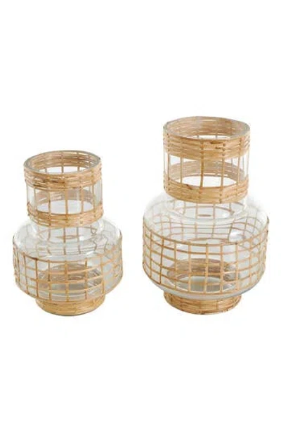 GINGER BIRCH STUDIO GINGER BIRCH STUDIO SET OF 2 GLASS VASES